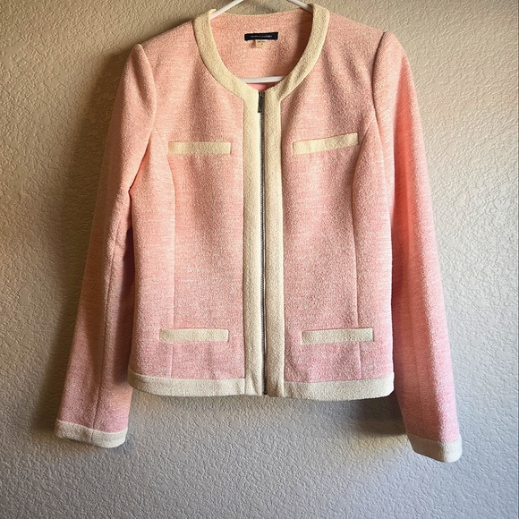 Tommy Hilfiger Size 8 Women's Pink Tweed Jacket - Picture 1 of 2